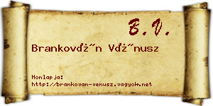 Brankován Vénusz névjegykártya
